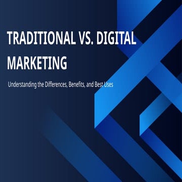 Traditional vs. Digital Marketing - Dial4Tech