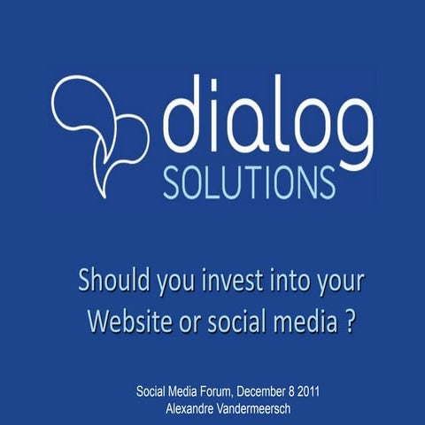 Should you invest in your Website or social media