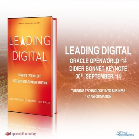 Didier Bonnet: Oracle Open World Presentation on #LeadingDigital