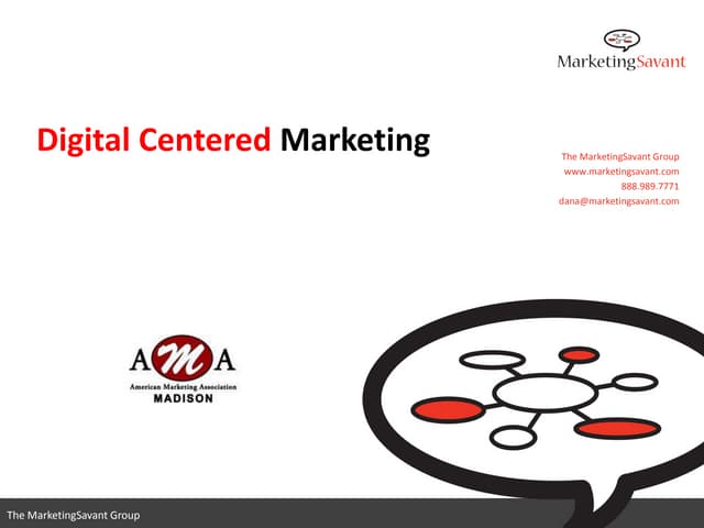 Digital Centered Marketing - AMA Madison