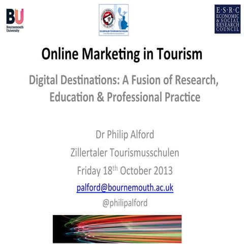 Digital Destinations presentation at Zillertal School of Tourism
