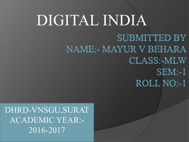 Digital india ppt