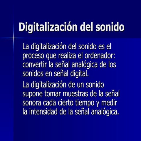 DigitalizacióN Del Sonido