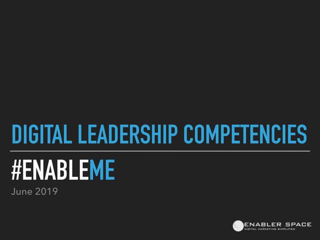 Digital Transformation - Changing Leadership Role and Competencies