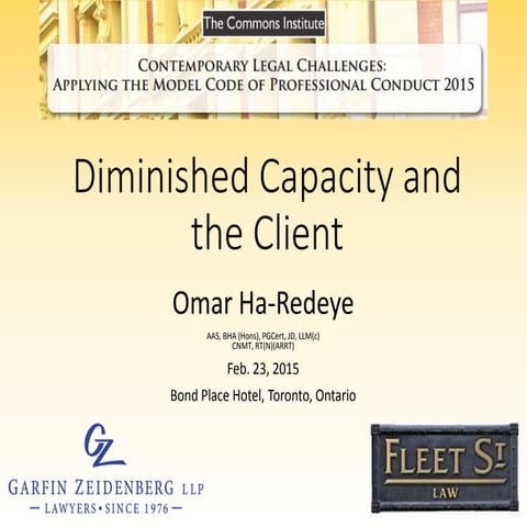 Diminished capacity and the client