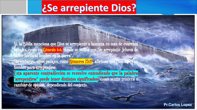 DIOS SE ARREPIENTE? EL ARREPENTIMIENTO DE DIOS Y EL ARREPENTIMIENTO DEL HOMBR...