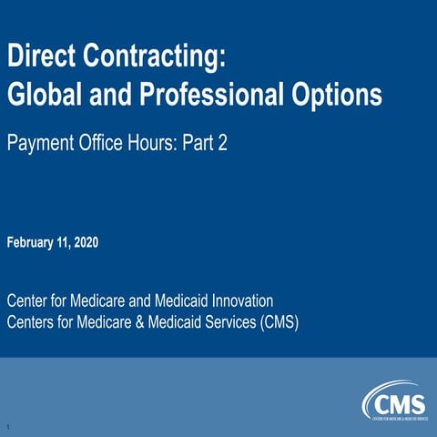 Office Hours: Direct Contracting Model Options - Payment Part Two