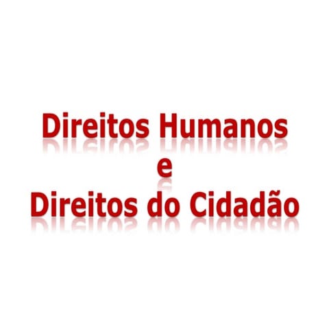 Direitos humanos e cidadania