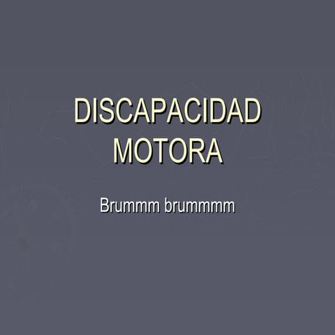 Intervención DISCAPACIDAD MOTORA