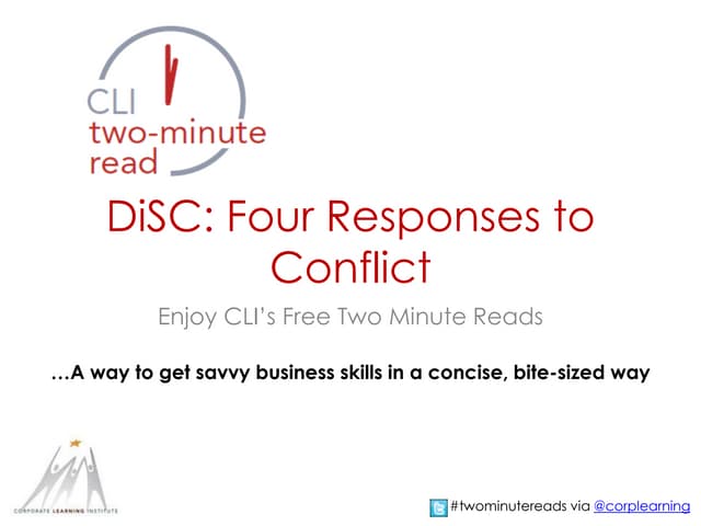 DiSC: Four Responses to Conflict