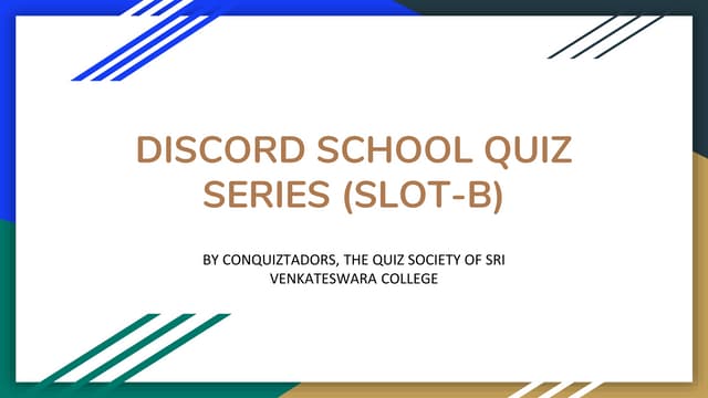 Discord school quiz series (slot b)