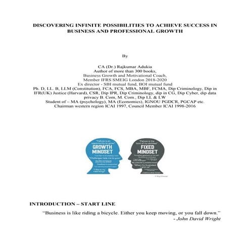 Discovering infinite possibilities