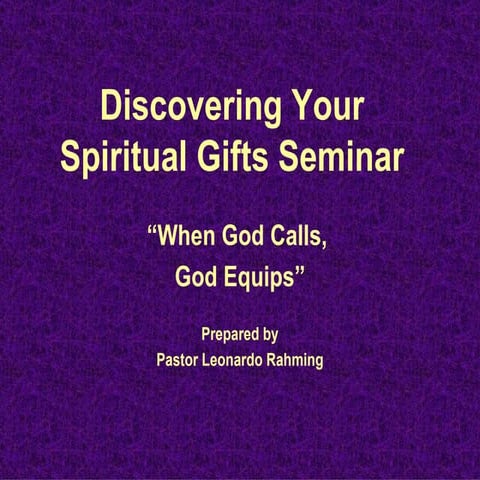 Discovering Your Spiritual Gifts