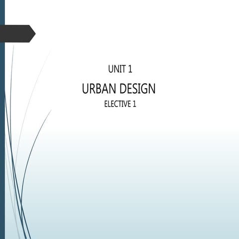 Urban morphology, elements of urban design