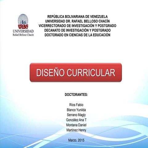 Diseño curricular