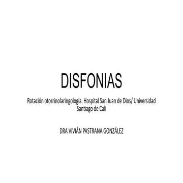 Disfonias