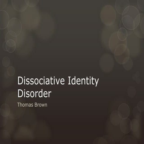 Dissociative identity disorder