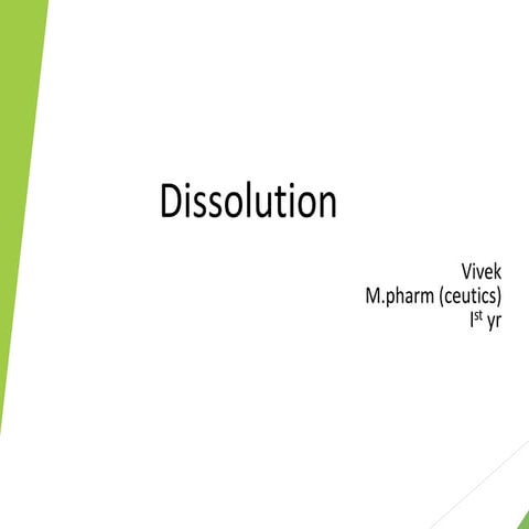 Dissolution