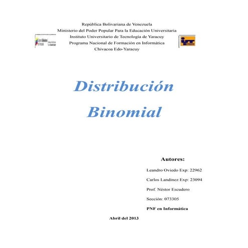 Distribución binomial