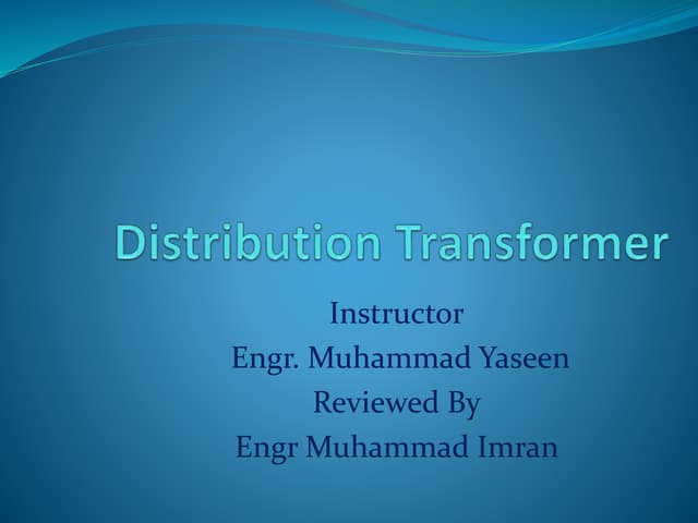 Distribution transformer