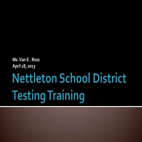 District testing training12 13