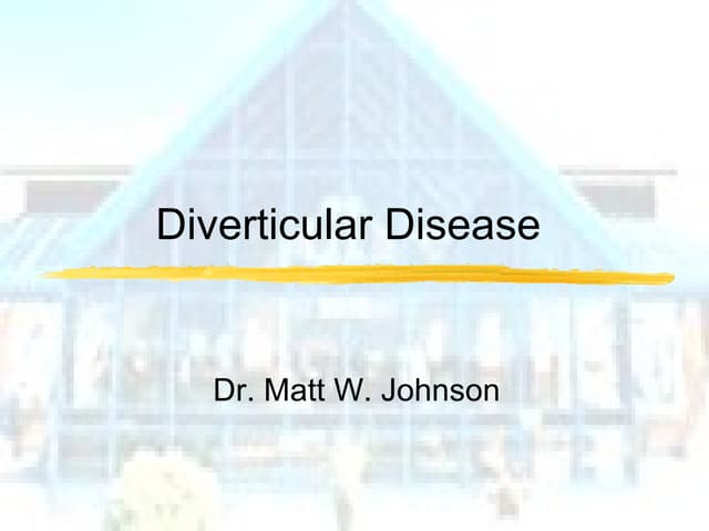 Diverticular disease