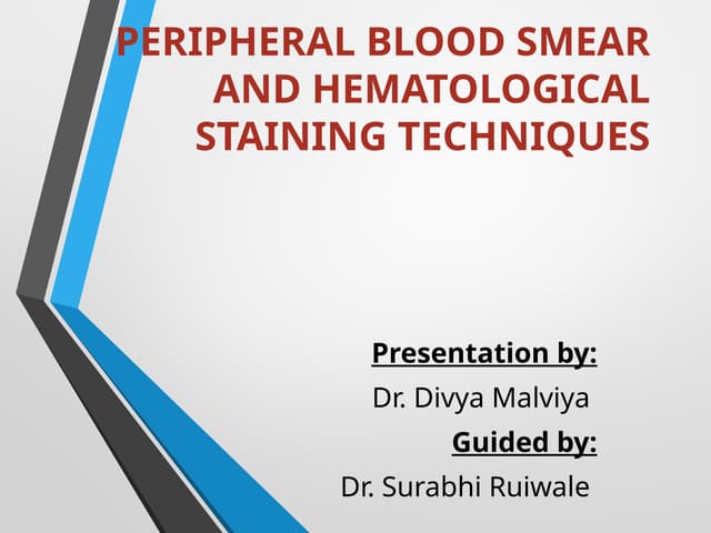 Peripheral blood smear pathology...........