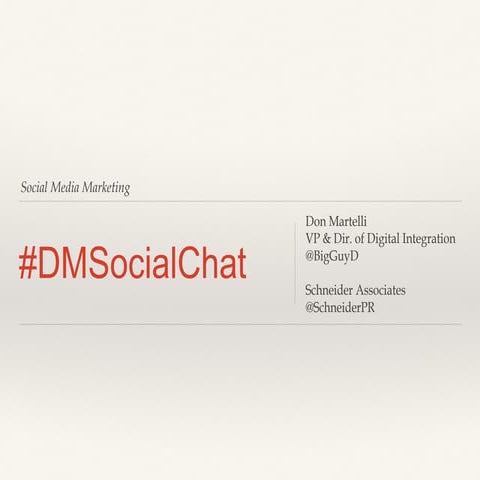 #DMSocialChat
