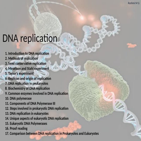 DNA replication (Introduction, methods, biochemistry, steps involved, prokary...
