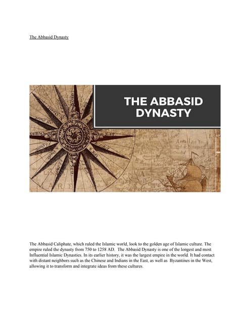 Abbasid Dynasty - Islamic world