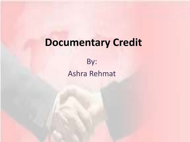 Documentary credit