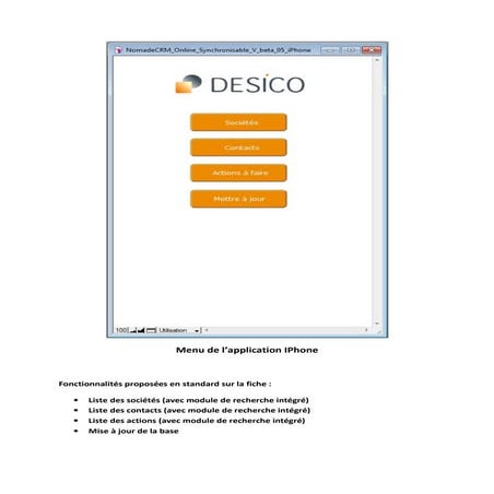 Application iPhone pour Sage CRM Vente Partner