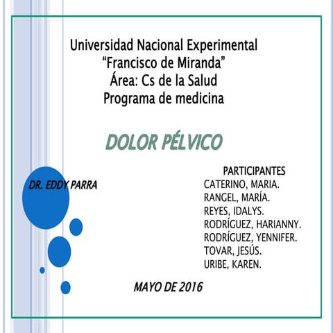 Dolor pelvico 