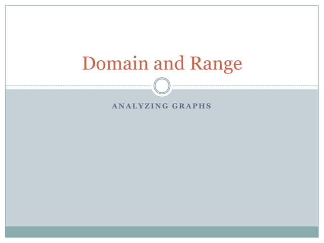 Domain and range