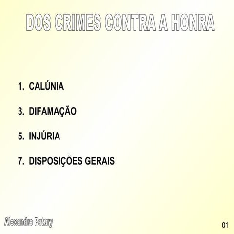 Dos crimes contra a honra 