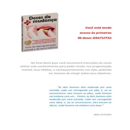 Doses de mudança   gratis