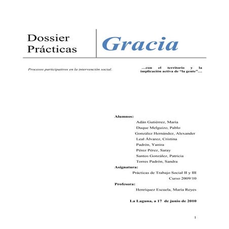 Dossier prácticas comunitario 2009 2010.