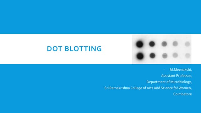Dot blotting
