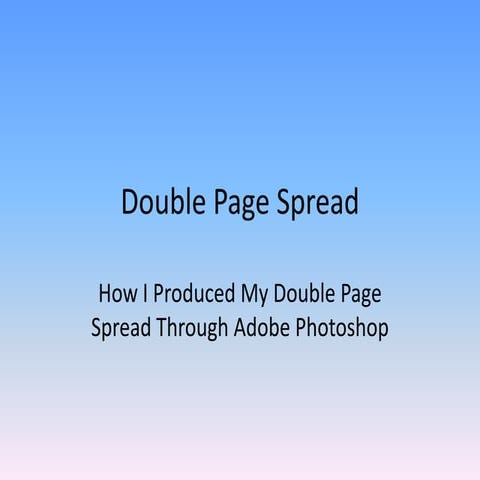 Double Page Spread Photoshop Printscreens
