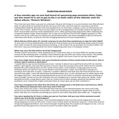 Double page spread article