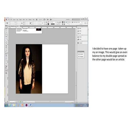 Double page spread development