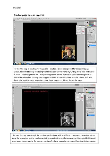 Double page spread process