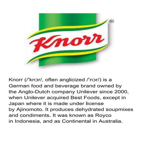 KNORR PRICING STRATEGIES