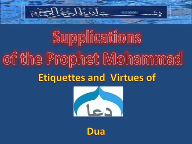 Dua of the prophet mohammad saw