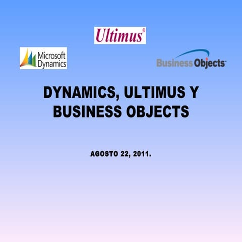 Dynamics, ultimus, business objects