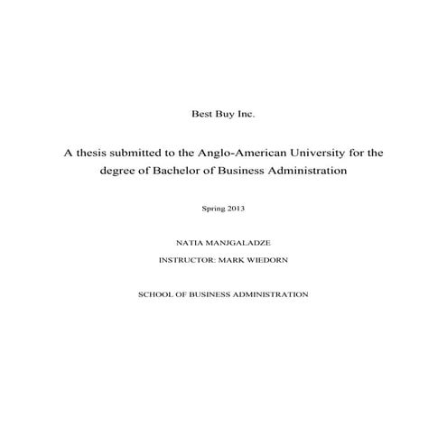 Bachelors Thesis_Best Buy Co.