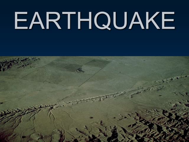 Earthquakes(1)