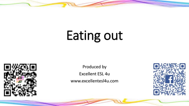 ESL eating out flashcards