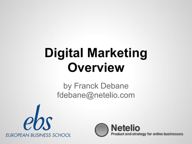Digital marketing overview for EBS