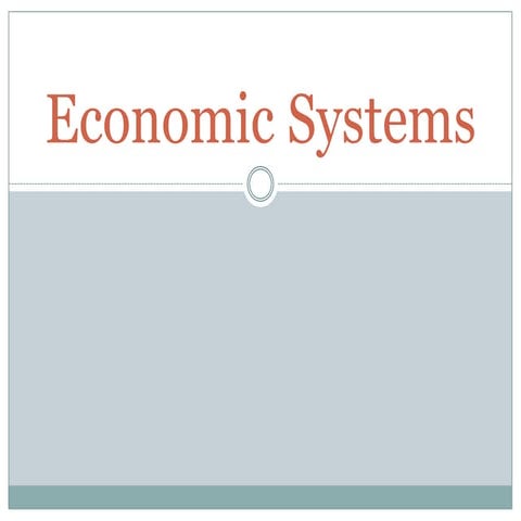 Economic systems